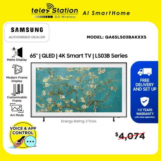 Samsung LS03B 65" The Frame 4K QLED Smart TV