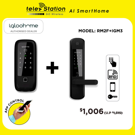 Igloohome Combo Deal: Metal Gate Lock (Fingerprint)