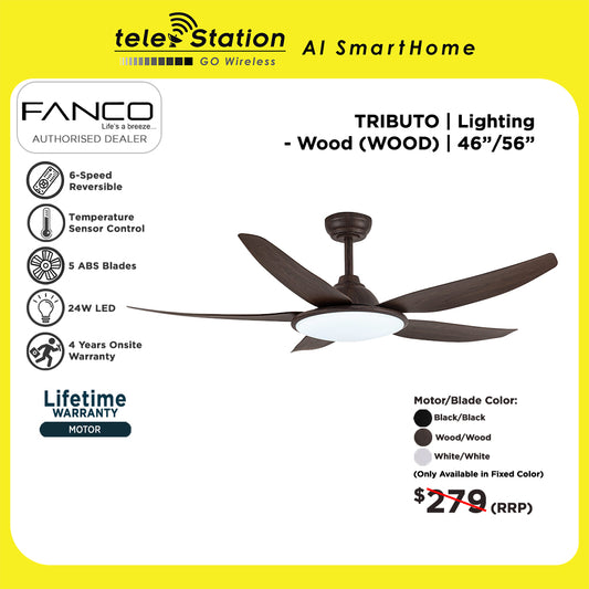 Fanco Tributo Ceiling Fan with Lighting