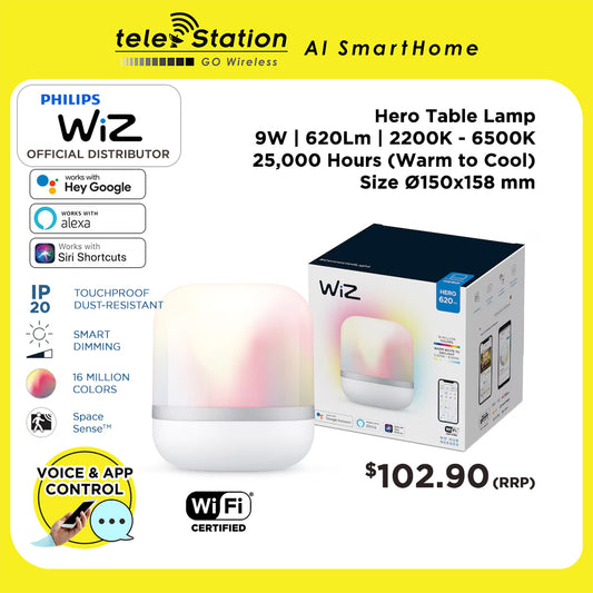 Philips WiZ Hero Table Lamp (2 Years Local Warranty)