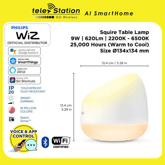 Philips WiZ Squire Table Lamp (2 Years Local Warranty)