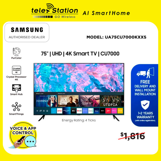 Samsung CU7000 75" 4K UHD Smart TV