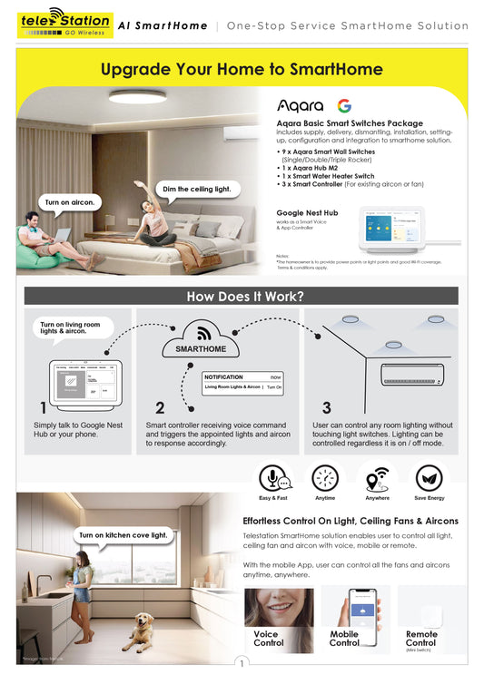 Upgrade your home to SmartHome: Aqara Basic Smart Switches Package