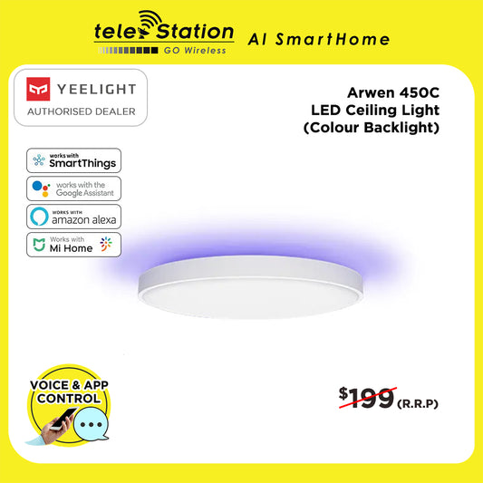 Yeelight Arwen 450C White Ceiling Light (Colour Backlight)