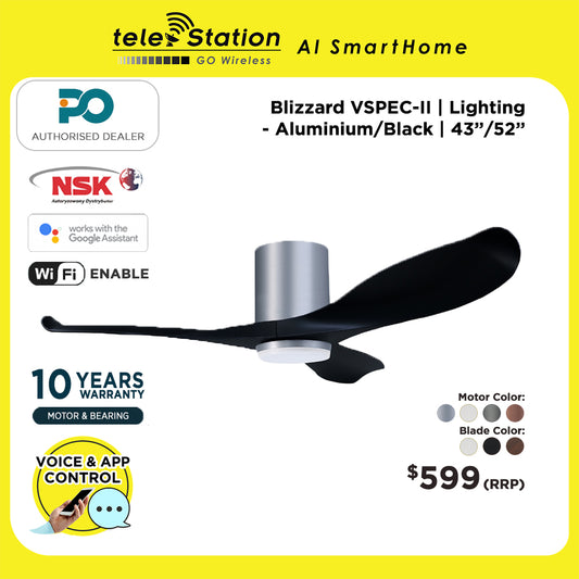 PO Eco Blizzard Smart WiFi Ceiling Fan