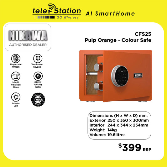 Nikawa CFS25 Colours Fingerprint Safe Box