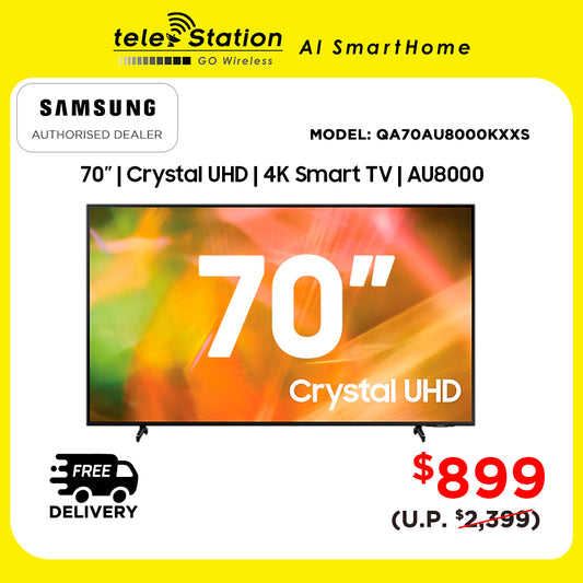 [DISPLAY SET] Samsung 70" AU8000 UHD 4K TV [FREE DELIVERY]