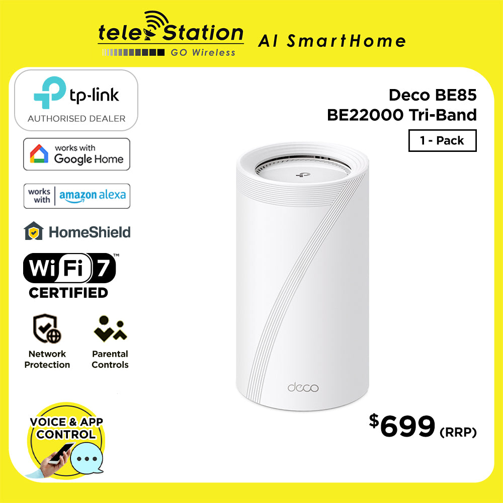 Deco BE85 | BE22000 Tri-Band Whole Home Mesh WiFi 7 System ...