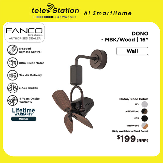 Fanco DONO Wall / Ceiling Fan