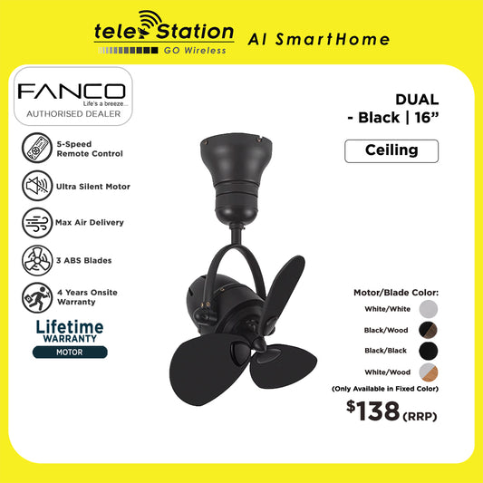 Fanco DUAL Wall / Ceiling Fan