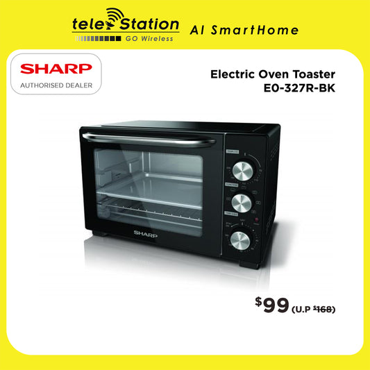 [Clearance] SHARP Oven Toaster EO-327R-BK | 1 Year Warranty