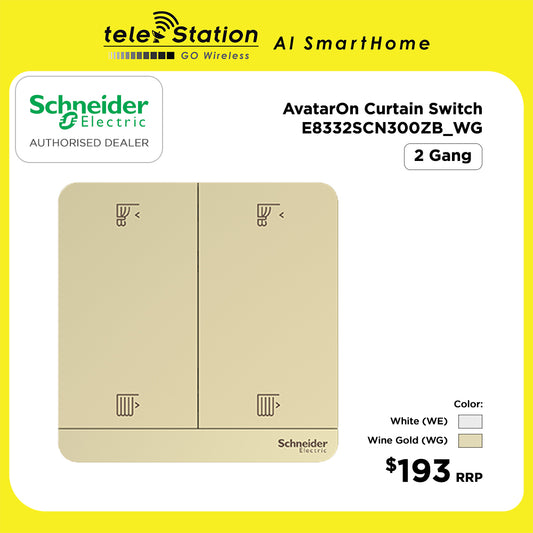 Schneider AvatarOn Wiser Curtain Switch - 1 and 2 Gang