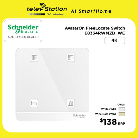 Schneider AvatarOn Wiser FreeLocate Switch - 2K and 4K