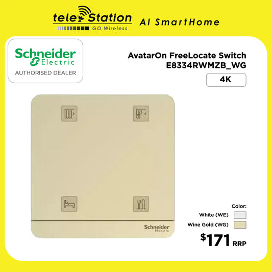Schneider AvatarOn Wiser FreeLocate Switch - 2K and 4K