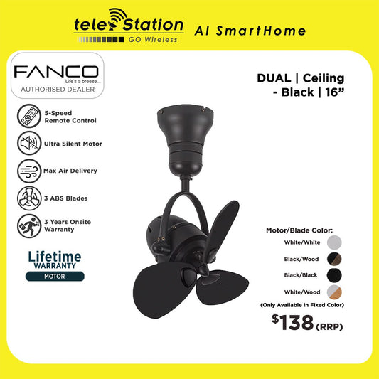 Fanco DUAL Wall/Ceiling Fan