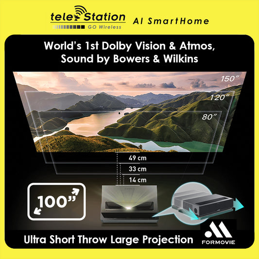 Smart Home Theater: Formovie Theater Projector + 100"/120" ALR Screen + Sliding Tray + App & Voice Control