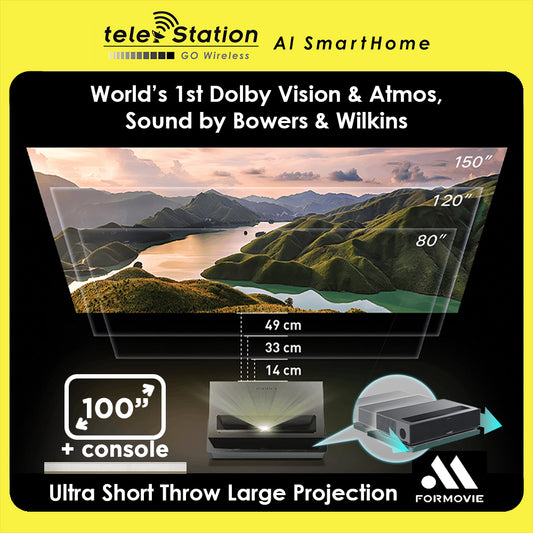 Smart Home Theater: Formovie Theater Projector + 100"/120" ALR Screen + Sliding Tray + App & Voice Control