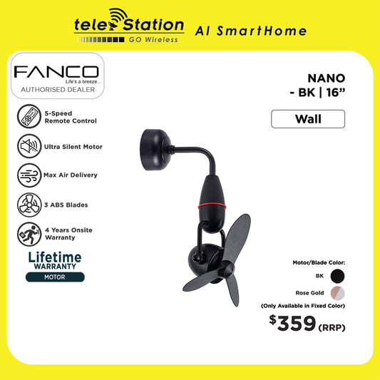 Fanco NANO Wall / Ceiling Fan