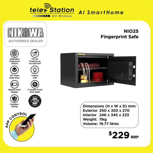 Nikawa NIO25 Fingerprint Smart Safe Box