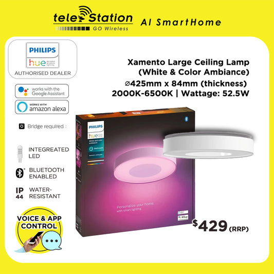 Philips Hue White and Colour Ambiance Xamento Large Ceiling Lamp