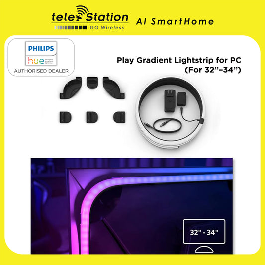 Philips Hue Play Gradient Lightstrip for PC (For 24”–27” / 32”–34”)