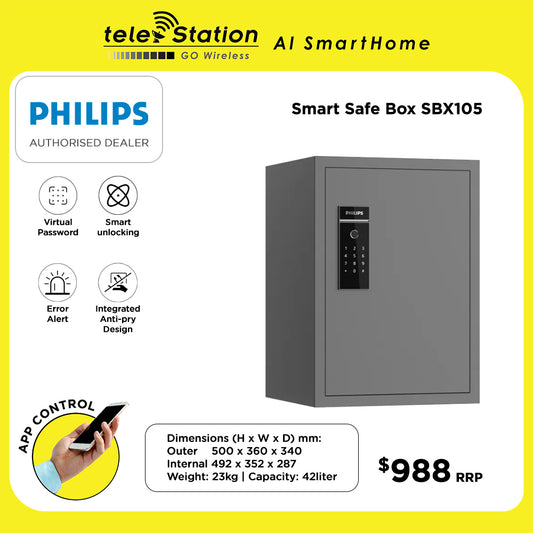 Smart Save Box Philips SBX105 Smart Safe Box – Telestation AI SmartHome