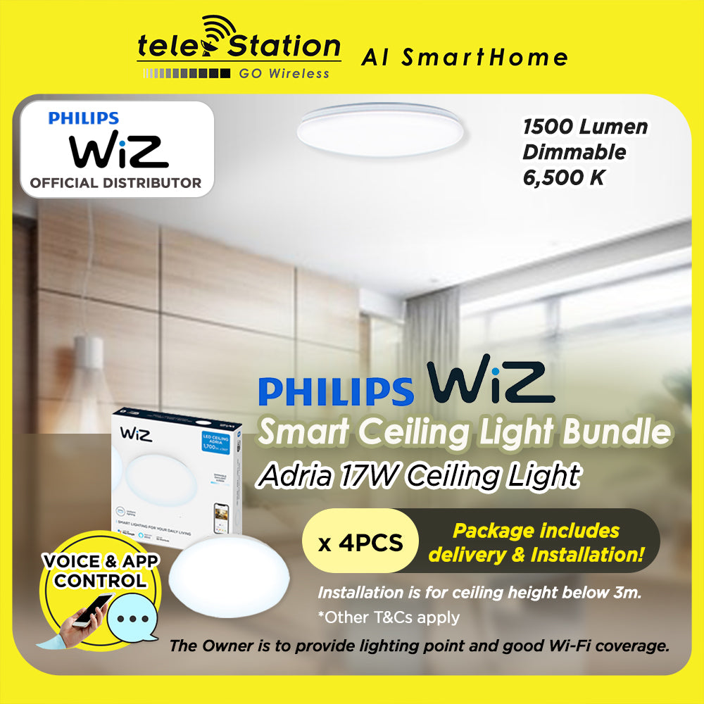 Philips Wiz Smart Ceiling Light Bundle – Telestation AI SmartHome