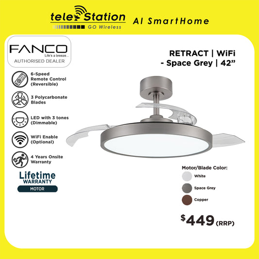 Fanco RETRACT Ceiling Fan