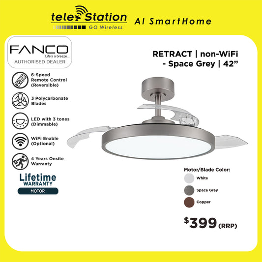 Fanco RETRACT Ceiling Fan