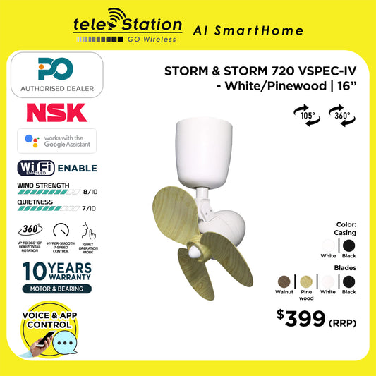 PO ECO Smart Ceiling Fan STORM & STORM 720 VSPEC-IV (WiFi)