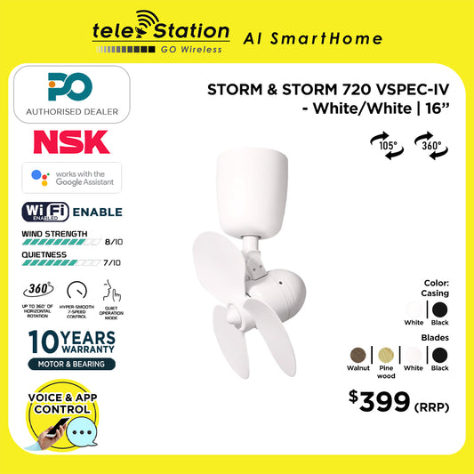 PO ECO Smart Ceiling Fan STORM & STORM 720 VSPEC-IV (WiFi)