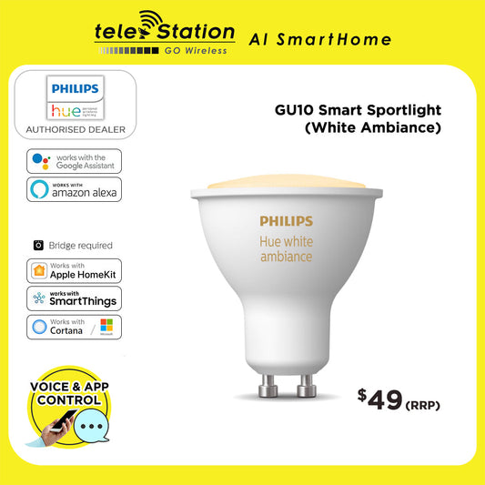Philips Hue Single Bulb White Ambiance GU10 5.5W